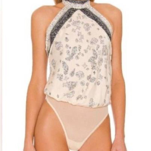NWT SOLD OUT Free People Halter Scarf Bodysuit - Picture 3 of 8